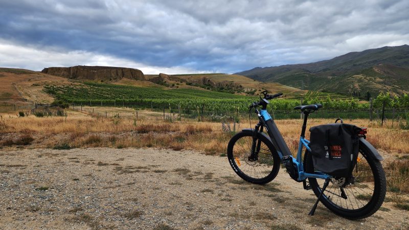 An e-bike at the Bannockburn sluicings